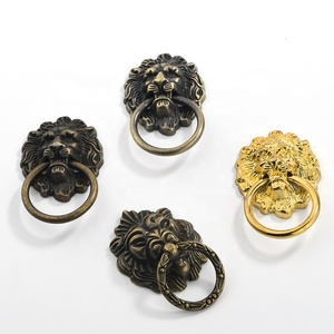 New Trung Quốc Kẽm Hợp Kim Cổ Sư Tử Đầu Xử Lý Cho Ngăn Kéo Rượu Vang Hộp Bao Bì Hộp Xử Lý Trang Trí Kéo - Product Image 4