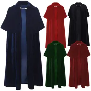 Capa Gótica Larga de Bruja para Adultos, Capas y Túnicas para Purim, Carnaval, Halloween, Disfraces de Vampiros y Hombre Muerto para Mujeres y Hombres - Product Image 1