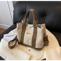Bolso de Hombro Cruzado de Lona Casual Reutilizable con Asa Ajustable para Compras, Viajes y Trabajo, Diseño Personalizado