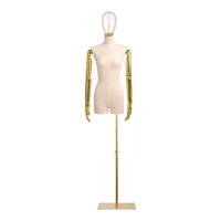 Expositor de escaparate K-Style de alta gama para ropa femenina, modelo creativo de maniquí de busto electrochapado de plástico para zapatos y bolsos para tienda