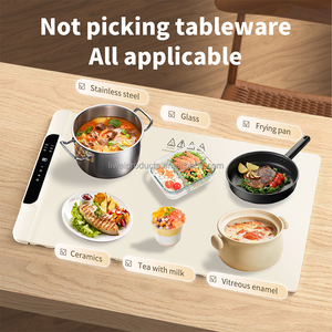 Alfombrilla Eléctrica para Mantener la Comida Caliente, <span class=keywords><strong>Accesorios</strong></span> de Cocina, Bandeja Plegable para Mantener la Comida Caliente para Fiestas, Reuniones, Cocina Casera - Product Image 2
