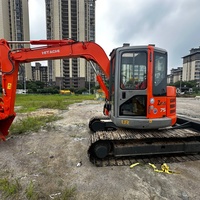 Excavatrice hydraulique Hitachi ZX75 d'occasion de haute qualité, excavatrice compacte sur chenilles de 7,5 tonnes équipée d'un moteur d'origine