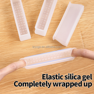 Couvre-pieds <span class=keywords><strong>de</strong></span> <span class=keywords><strong>lit</strong></span> rectangulaire pour enfants, antidérapant, en silicone, réutilisable, durable, silencieux, protection des pieds <span class=keywords><strong>de</strong></span> meubles - Product Image 3