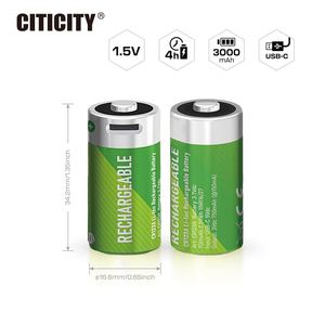 CITICITY C123A Baterías Recargables USB 16340 LiNiMnCoO2 Paquete de 4 2590mWh 3V 1200+ Ciclos de Vida Útil para Juguetes y Vehículos Eléctricos - Product Image 6