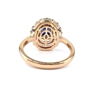Üst Düzey 18 Ayar Beyaz Altın Klasik Safir Merkez Taşlı Brillant Kesim Kanal Yerleşimli 1.43 Karat Unisex Alyans Özel Tasarım