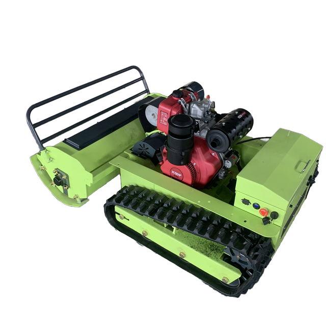 Hot Sale Customized Electric-Start Mini Robot Lawn Mower With Remote Control Crawler & Snow Plow Attachments for Farm Machines