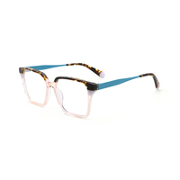 Monturas Ópticas de Acetato Premium Unisex, Gafas Geométricas de Color Transparente Vintage, Gafas de Moda al por Mayor