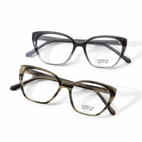 Lunettes de vue œil-de-chat en acétate italien faites à la main, monture intégrale, durables, rétro, en acétate Mazzucchelli, lunettes optiques de luxe
