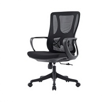 Chaise de bureau à domicile confortable pour de longues périodes assises, avec support lombaire ergonomique, réglable en hauteur, pivotante, en maille, pour dortoir