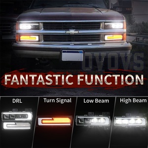 Faro LED y Señal de Giro LED Mejorados OVOVS para <span class=keywords><strong>Chevrolet</strong></span> <span class=keywords><strong>Silverado</strong></span> C1500 <span class=keywords><strong>2500</strong></span> 3500 1988-1998 - Product Image 2