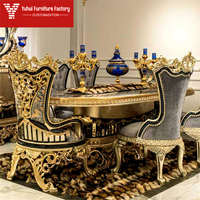 Table à manger en bois massif de style rococo européen, forme ovale de luxe à la française, pour la maison ou l'hôtel, meuble d'entrée