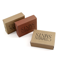 Boîte d'emballage de savon en papier kraft biodégradable écologique, conception de logo personnalisée, impression en feuille d'or en relief pour usage cosmétique