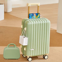 Ensemble de valises de luxe unisexe en deux pièces en ABS+PC, coque rigide, léger, imperméable, portable pour les voyages