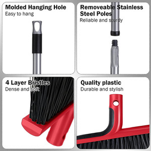 Plástico de cerdas duras de escoba para exteriores de patio gris plateado listo para suministro de <span class=keywords><strong>Amazon</strong></span> varilla de hierro pintada con aerosol para limpieza del hogar - Product Image 4