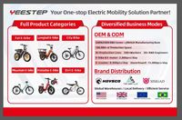 Nouveau vélo électrique à batterie lithium YEESTEP R002 250W, pneus larges, 7 vitesses, cadre en acier, freins à disque hydrauliques, autonomie de 60 km