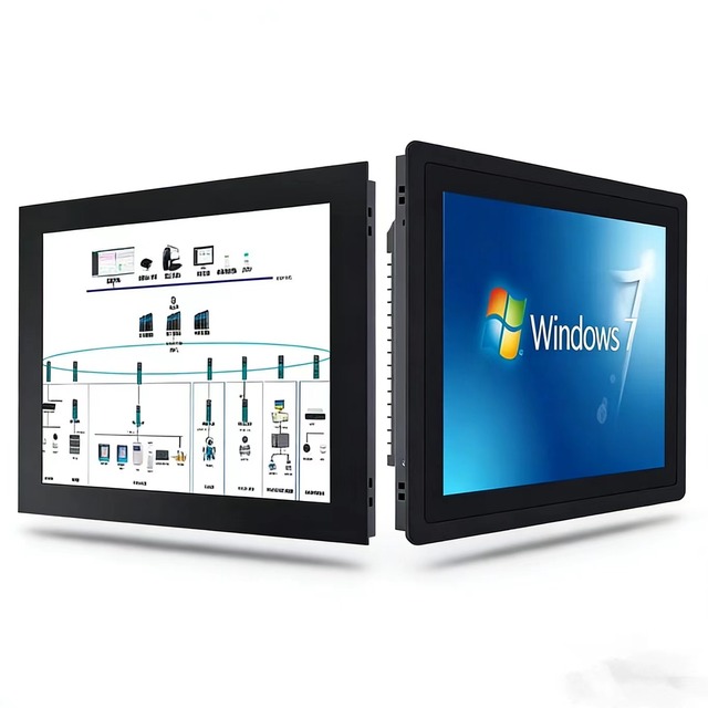 Yingtouch 7-inch Fully Enclosed Android Industrial Tablet Capacitive Touch Screen Wall-Mounted Dust-Proof Black 16:9 All-in-One