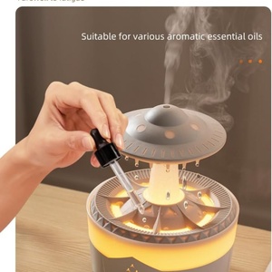 Humidificador Eléctrico de 350 ml con Diseño de Nube de Lluvia, Envío Rápido, Difusor de Agua con Forma de OVNI, Control Remoto, Plástico, para Uso Doméstico - Product Image 4