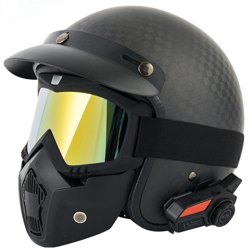 Noir mat 12K (visière teintée or + Bluetooth K25)