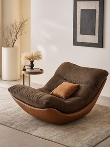 Poltrona Reclinabile di Design Nordico, Moderna e Minimalista, in Pelle Premium per Soggiorno e <span class=keywords><strong>Camera</strong></span> da Letto - Product Image 5