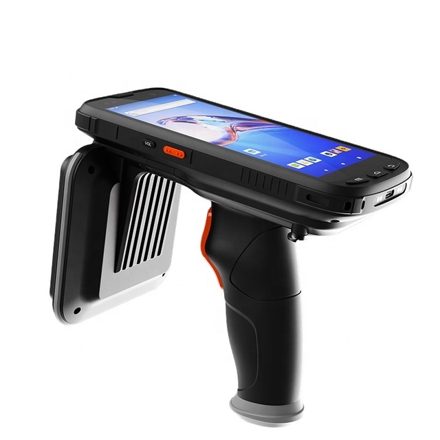 Android 10.0 Rugged PDA Handheld RFID Reader 2D Barcode Scanner 13.56mhz NFC Card Reader 860-960MHz Rfid Reader in Stock
