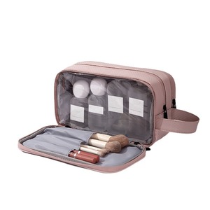 Travel Toiletry <b>Bag</b> Pink Rectangle Portable Storage For Trip Cosmetic Organizer - Product Image 5