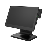 Terminal POS de Doble Pantalla Táctil BOE de 15.6 Pulgadas, con Wi-Fi, Bluetooth, Compatible con Windows 10/11, SSD de 256 GB, Diseño Negro para Punto de Venta