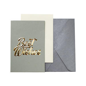 Carte de remerciement personnalisée pour entreprise, carte de vœux simple pour Thanksgiving, en papier d'art, estampée à chaud, pour la reconnaissance du personnel, message d'anniversaire - Product Image 1