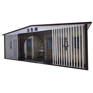 Nouvelle toilette portable de style chinois en panneaux sandwich pour usage extérieur dans les attractions touristiques, installation facile - Product Image 1