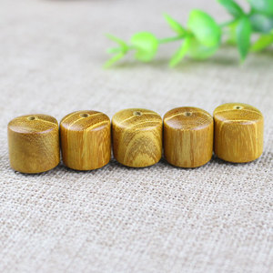Perles en bois de santal doré, rondes, 6mm, 8mm, 15mm, grain de bois poli, pour bracelets et colliers DIY - Product Image 3