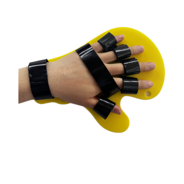 Adjustable White Finger Board Hand Splint with Hook and Loop Closure for Finger Separation and Rehabilitation (Unisex)