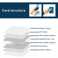 Bedruckbare CR80 Größe PVC Weiße Geschäfts-Zugangskontrollkarte RFID Hotelkarte mit Chip Blanko Kontaktlose PVC-Karte