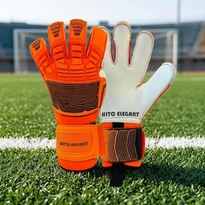 Gants de gardien de but professionnels de qualité supérieure, en latex Damboo, avec dos en caoutchouc injecté et impression d'un logo personnalisé, coupe hybride - Product Image 4
