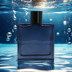Flacon de parfum vide transparent carré à fond épais de 100 ml, très vendu, de haute qualité, avec bouchon <span class=keywords><strong>noir</strong></span>, impression sérigraphique - Product Image 6
