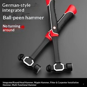 German style integrated round head hammer high carbon steel claw hammer woodworking special non-U-turn multifunctional hammer - Product Image 2