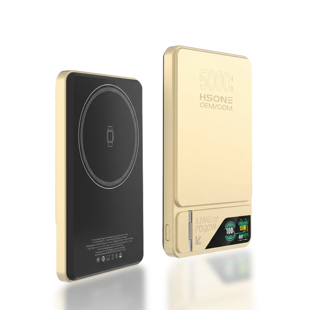 LF17 15W Magnetic Wireless Charger with Ultra Thin Aluminum Alloy Body TFT Display and Foldable Stand