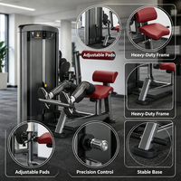 Appareil de musculation à charge par plaques pour extensions de jambes et extensions dorsales réglables avec sélection de charge par broche pour l'entraînement en force