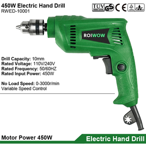 Perceuse électrique à fil de 10 mm de haute qualité OEM personnalisée, mini perceuse électrique portable professionnelle de 450 W pour le bricolage à domicile - Product Image 3