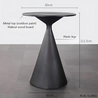 Meilleur prix - Table de pub moderne ronde en plastique pour l'extérieur, avec base en forme de cône, pour la maison, le bar, le balcon, l'extérieur