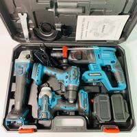 Offre Spéciale électrique outil Combo populaire Kit de perceuse meuleuse d'angle perceuse marteau clé avec batterie ensemble d'outils électriques