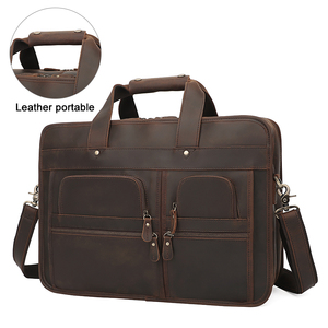 Estuche <span class=keywords><strong>de</strong></span> negocios <span class=keywords><strong>para</strong></span> hombre, maletín grande <span class=keywords><strong>de</strong></span> acrílico, Vintage, <span class=keywords><strong>de</strong></span> cuero, cruzado, Caballo Loco - Product Image 5