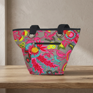 Sac de sport et de plage pour femme en coton premium, couleur unie, avec logo personnalisé, fermeture ouverte, petit sac fourre-tout portable automne-hiver - Product Image 3
