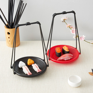 Plateau de service double épée en forme d'oiseau, plateau à fruits et sushis, panier alimentaire pour hôtel et restaurant, plat de collation de cuisine japonaise - Product Image 2