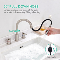 Robinet de lavabo de salle de bain à 3 trous avec douchette extractible, certifié CUPC, haute qualité, prix de gros abordable, nouvelle arrivée