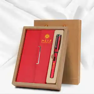 Hochzeit Souvenirs für Gäste maßge schneiderte personal isierte Förderung Corporate Geschenkset Notizblock Roll Pen Geschenk artikel Mitarbeiter mit Logo