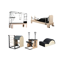 Équipement d'exercice Pilates cinq pièces : Chaise Wunda, Barrel, Correcteur, Cadillac, Reformer Core - Bois de pin, usage intérieur