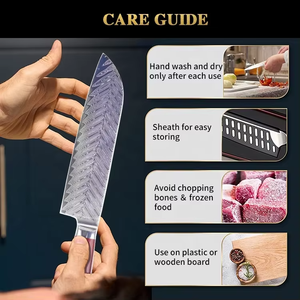 <span class=keywords><strong>Couteau</strong></span> de cuisine professionnel en acier inoxydable Santoko Chef Abattoirboucherie Viande Aiguiseur <span class=keywords><strong>Couteau</strong></span> pour la coupe de viande - Product Image 4