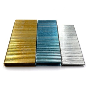 Agrafes en acier galvanisé bleu pour <span class=keywords><strong>béton</strong></span> F10 F20 F50 <span class=keywords><strong>à</strong></span> tige lisse pour pistolet pneumatique - Product Image 1