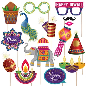 PAFU Diwali Party Photo Booth Props Festival Of Lights Party Photo Booth Props Kit