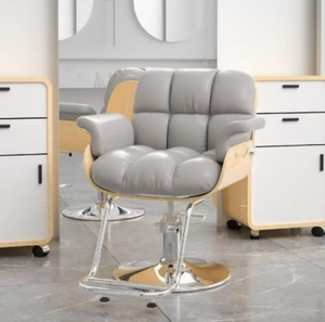 Silla de oficina ejecutiva de alto confort, silla de peluquero giratoria moderna con marco de hierro de Material PU ajustable para muebles de salón - Product Image 3