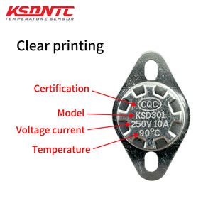 <span class=keywords><strong>Thermostat</strong></span> de contrôle de température à fermeture normale certifié CQC, bimétallique, pour salle de chaudière, KSD301, 85C, 95C, 120C, 130C, 150C, 10A - Product Image 3